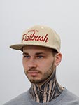 Бейсболка HOOD арт. 103-SWC001-NY001-KH Flatbush Cord (светло-бежевый / красный)